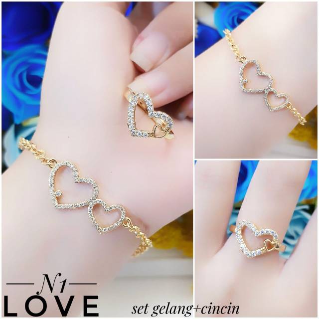 Xuping set perhiasan lapis emas 24k 2510h