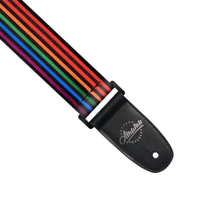 Amumu PC06P-BK Strap Gitar motif Rainbow Stripe