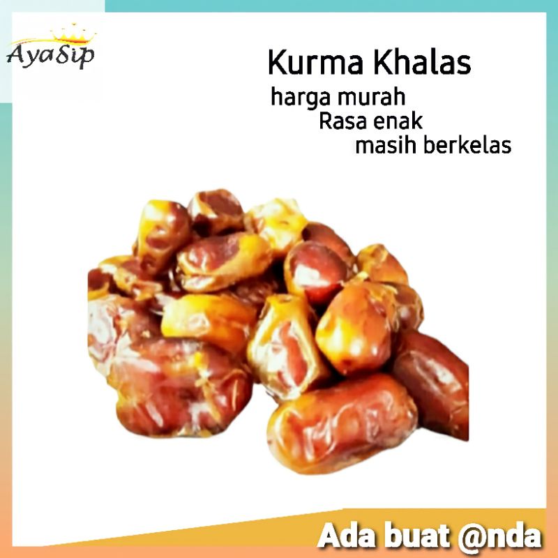 

Kurma Khalas Saad 500gr/Kurma Khalas Oleh Oleh Haji