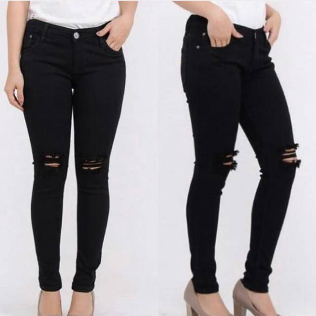 Celana Skinny Sobek Cewek √ Celana Fashion Cewek √ Celana Sobek Sobek √ Ripped Jeans
