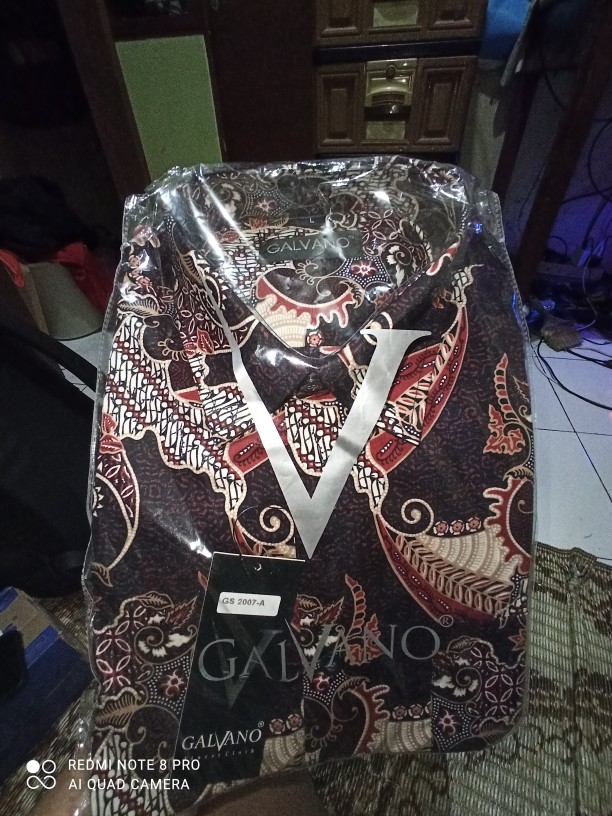 Galvano Kemeja Batik Big Size Pria Baju Lengan Pendek Atasan Batik Modern Reguler Fit Besar