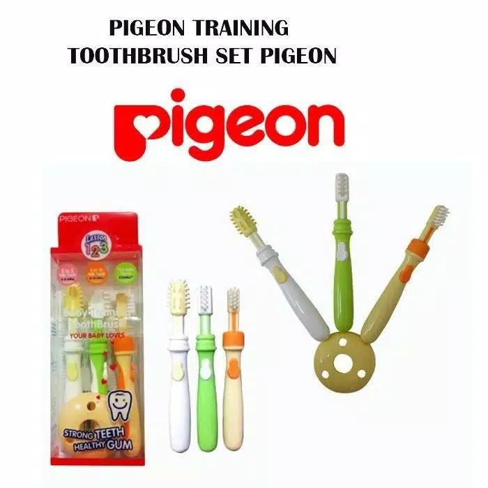 pigeon baby training set sikat gigi isi 3/sikat lidah set 8928/7900024