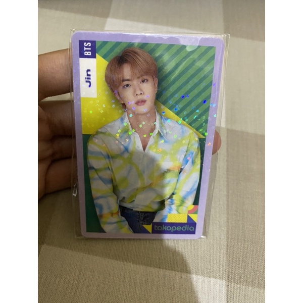 Photocard BTS Toko Ijo Hijau Jin Kim Seok-Jin Hologram Limited Edition