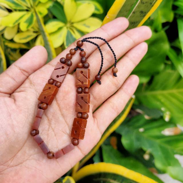 Gelang plat S coklat kokka kaokah