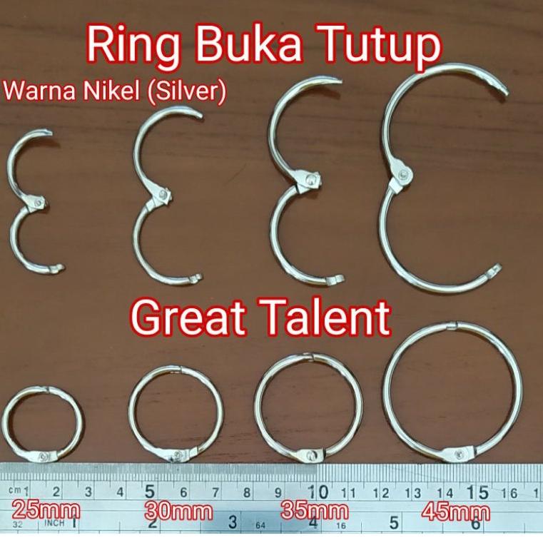 

↾ Ring RBT Nikel Silver - Ring Buka Tutup - Ring Binder - Ring Buku Katalog Sample - 1 pcs ぃ