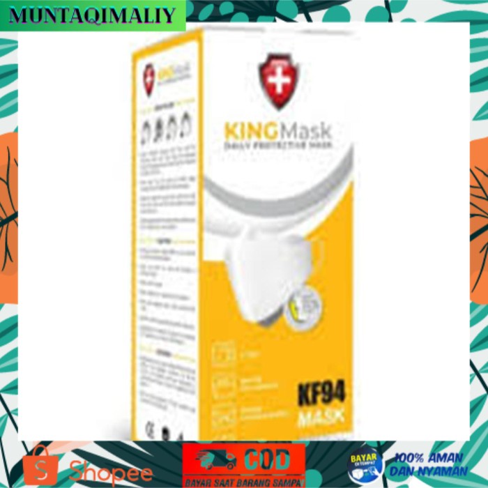 [TERBARU] MASKER KF94 KING MASK 4PLY 3D 1 BOX ISI 20PCS - Putih