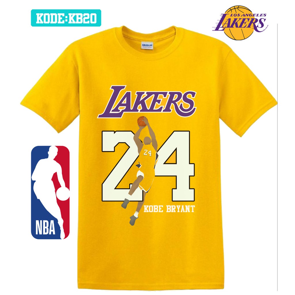 Kaos kobe bryant lakers - basketball shirt original gildan kb20