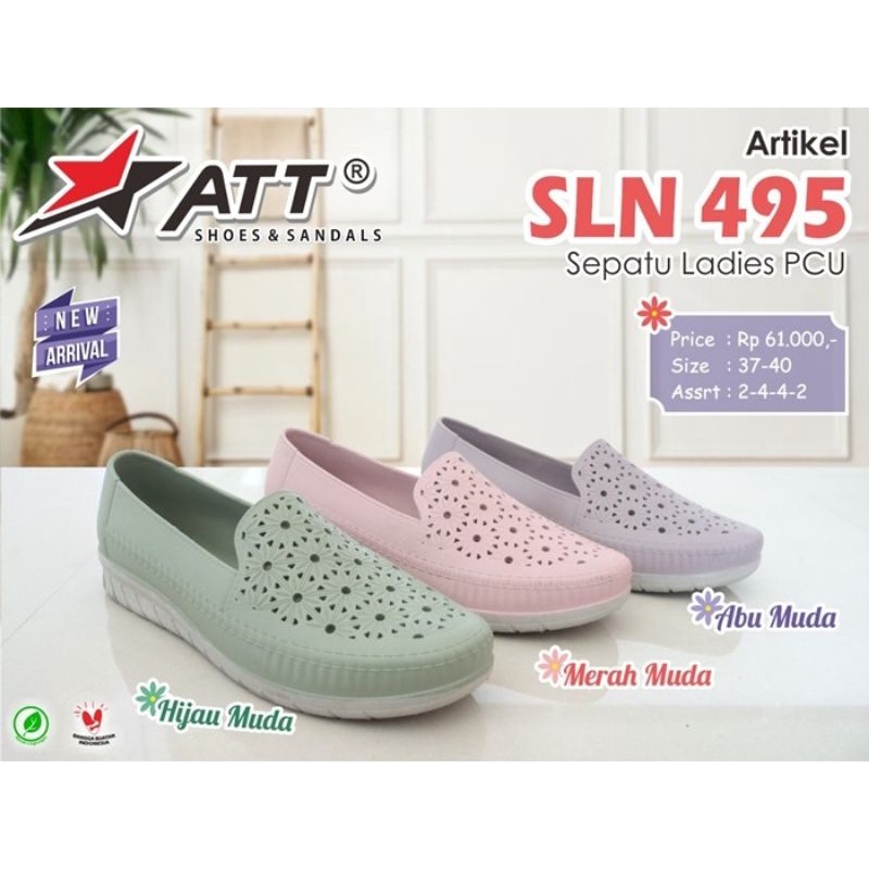 sepatu ATT SLN 495 sepatu karet slip on wanita