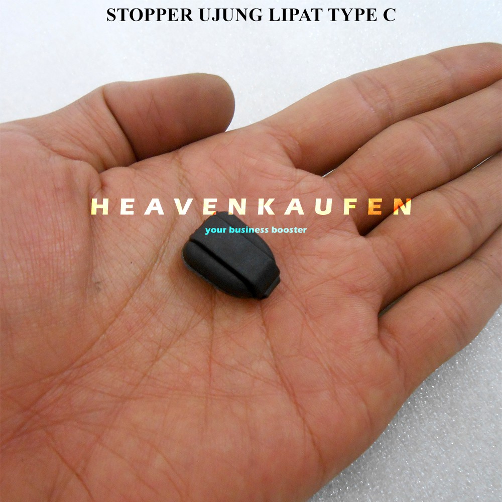 Stopper Ujung Tali Warna Hitam Type C Untuk Tali Kur Bulat Diameter 3 mm