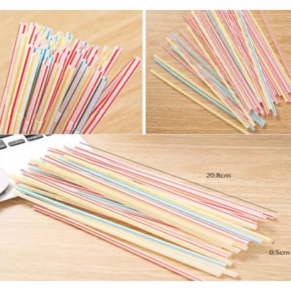 Sedotan Plastik/Sedotan Minum Fleksibel 100poc