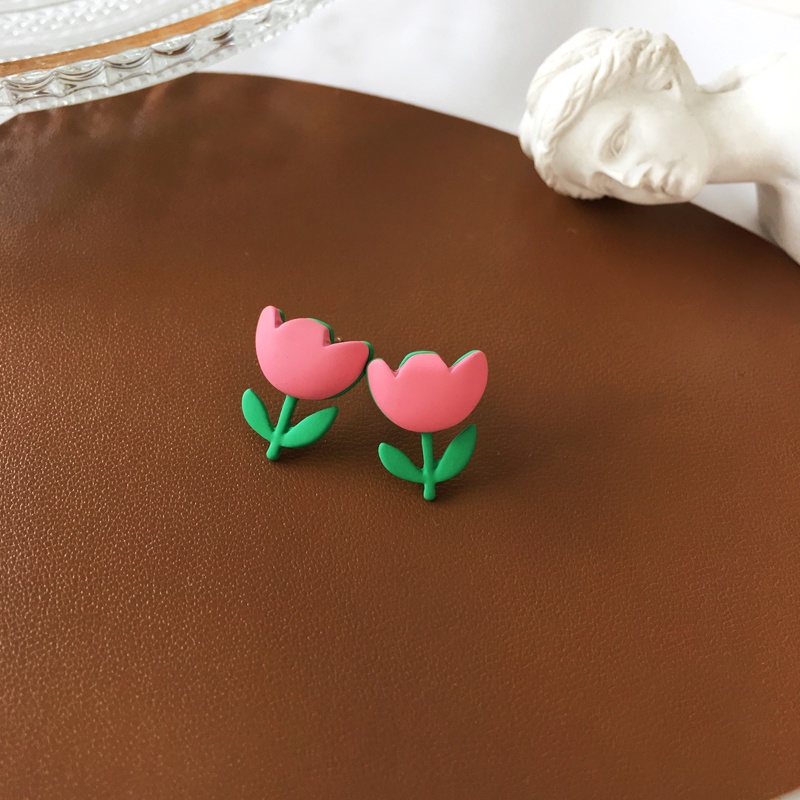 Anting Stud Desain Tulip Untuk Aksesoris Perhiasan Anak Perempuan