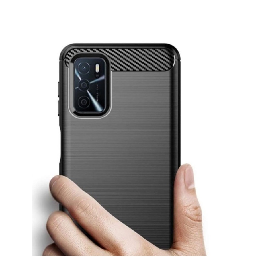 CASE SLIM FIT CARBON IPAKY OPPO A15 A15S 2021 SOFTCASE - FA