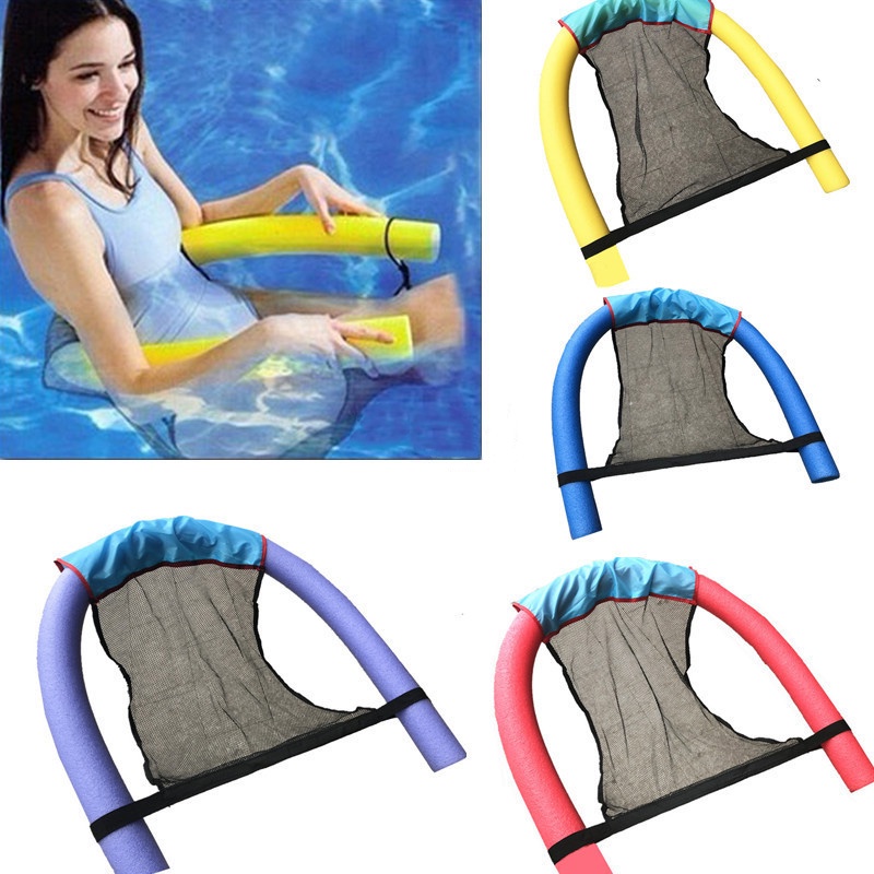 {LUCKID}Pool Noodle Chair Net Floating Chair Novelty Bright Color Pool Floating Chair