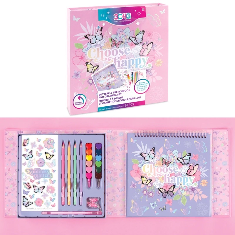 

Make It Real BUTTERFLY SKETCHBOOK AND DRAWING SET