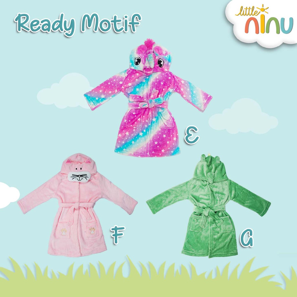 Little Ninu Baju Kostum Piyama Unicorn Jubah Karakter Cosplay Anak