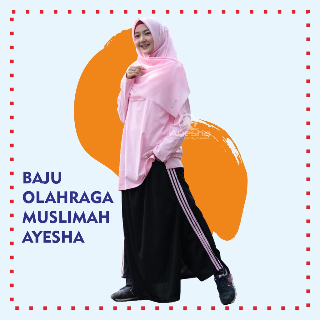 Setelan Pakaian Olahraga Wanita Muslimah  Sports Wear  