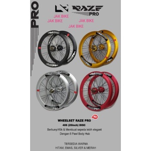 Dijual WHEELSET RAZE PRO 406 20 MURNI 6 PELATUK SUARA TAWON JANGKRIK LONCER DISCBRAKE Murah