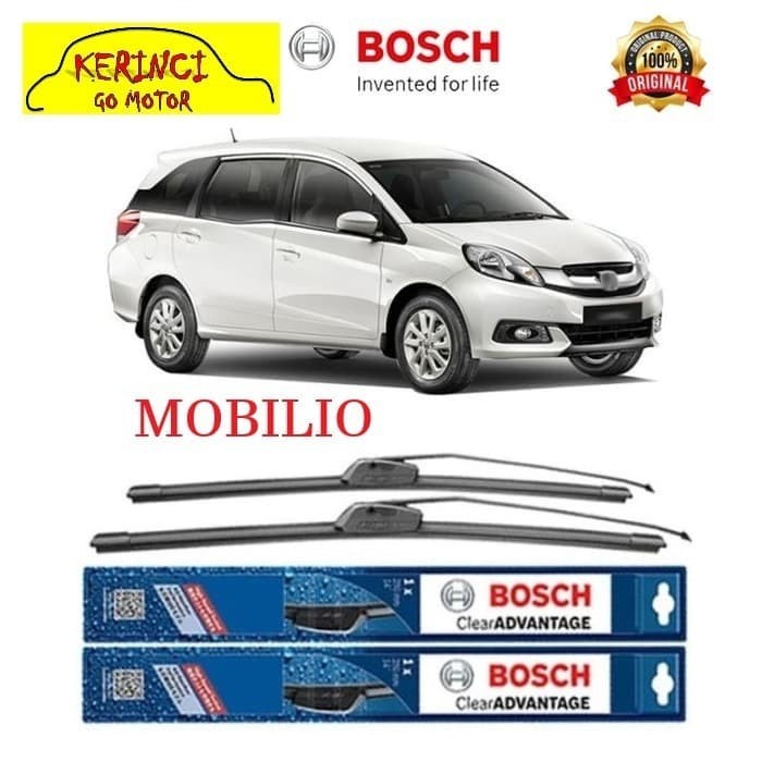 WIPER BOSCH CLEAR ADVANTAGE HONDA MOBILIO 22&quot; &amp; 16&quot; SEPASANG WIPER