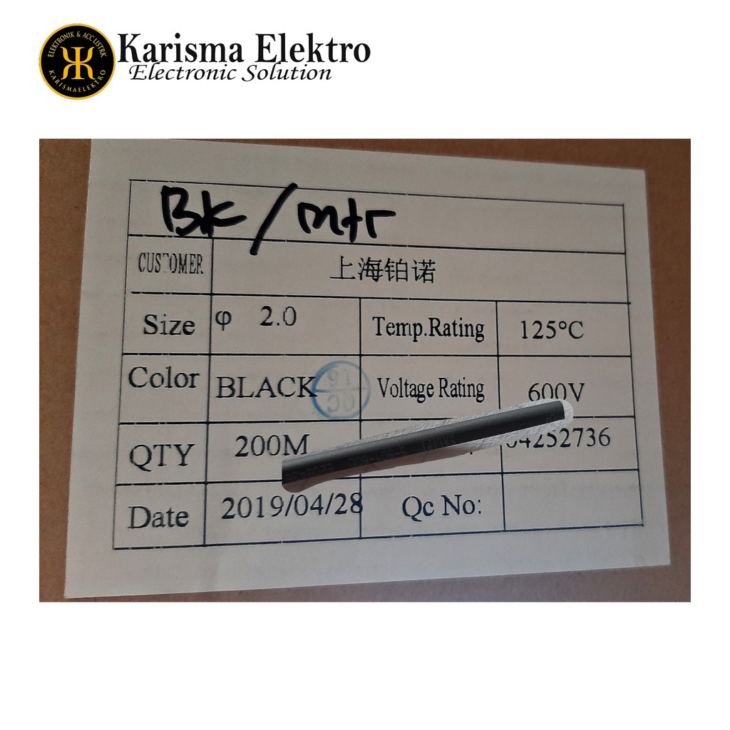 Heat Shrink Selang Isolasi Bakar slang bakar  Tube 2mm  3 mm 4 mm 5 mm 6 mm 8 mm per 100cm