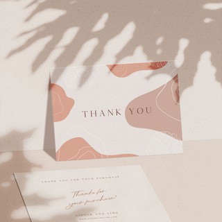 Cetak Thank You Card Kartu Ucapan Terima Kasih Custom Online Shop Olshop Min 100pcs Shopee Indonesia