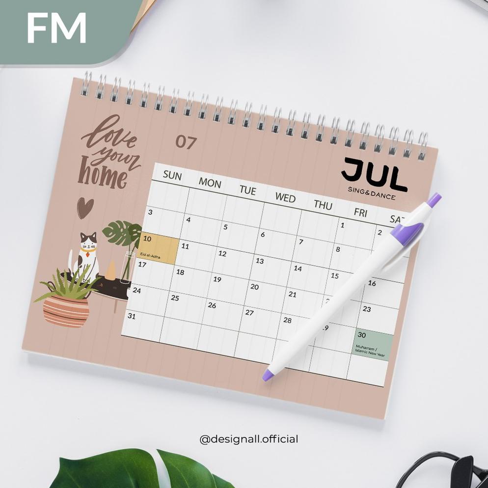 

➵Terbaru➵ Designall Kalender Meja / Kalender Duduk Aesthetic Tahun 2022 / 2023 Spiral FM 69 ➵