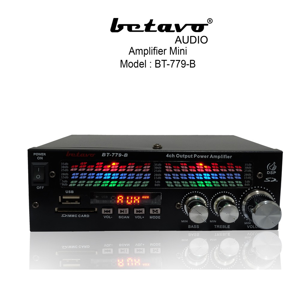 Betavo Audio Amplifier Mini BT 779B Bluetooth Professional Ampli