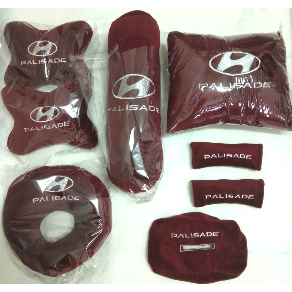 Aksesoris Hyundai Palisade bantal mobil sandaran kepala carset 6 in 1