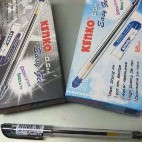 

Sale!!! Pulpen Gel Kenko Easy Gel 0 5Mm 12Pcs(Hitam&Biru) Murah