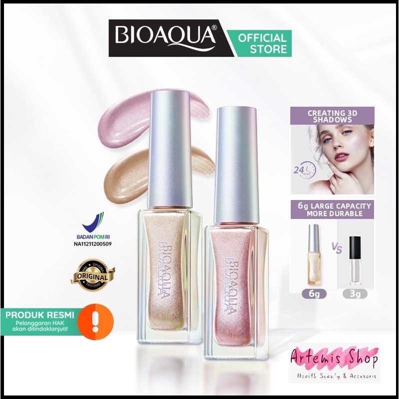 BIOAQUA Liquid Highlighter 6g BPOM / Bright Unicorn / White Moonlight