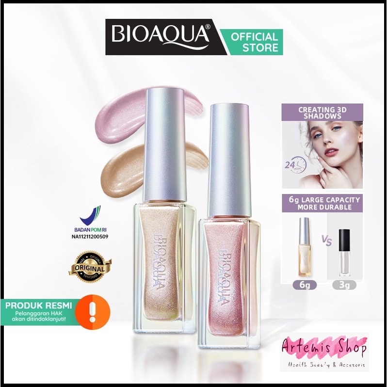 BIOAQUA Liquid Highlighter 6g BPOM / Bright Unicorn / White Moonlight