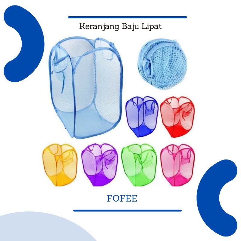 [IMPORT] - (POLOS) Keranjang Baju Lipat 30x30x58cm