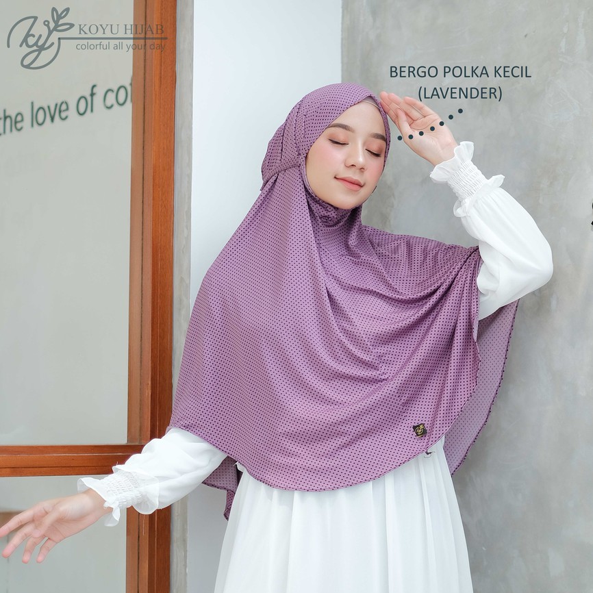 Koyu Hijab Instan Bergo Jersey Little Polka