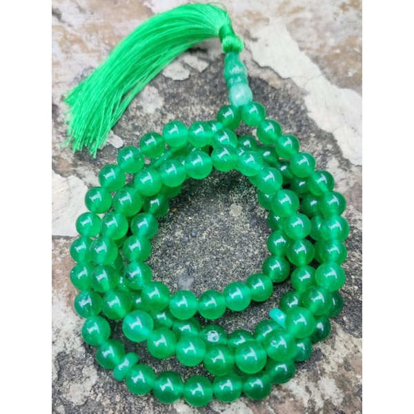 Tasbih Batu Ijo Garut Asli Natural Isi 99 butir