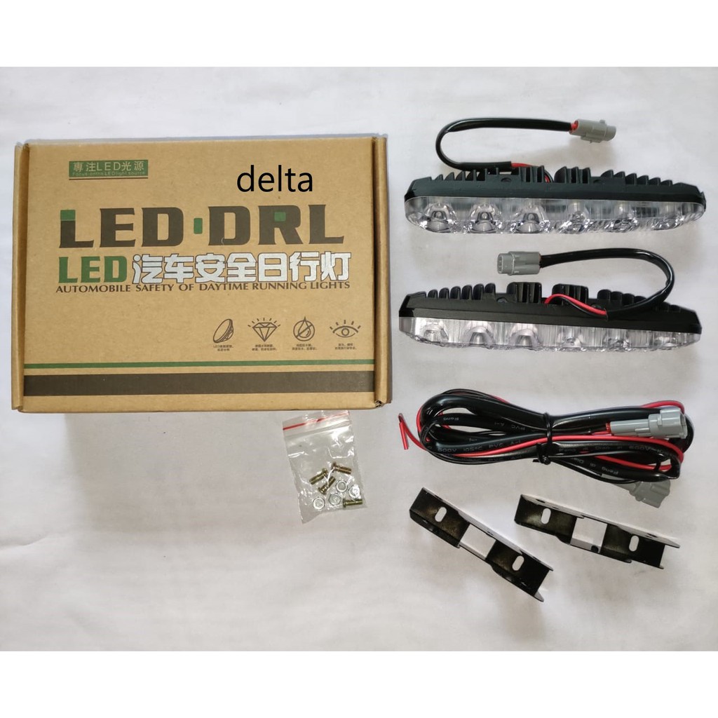 Lampu LED DRL model Fortuner 6 Led (2pcs)