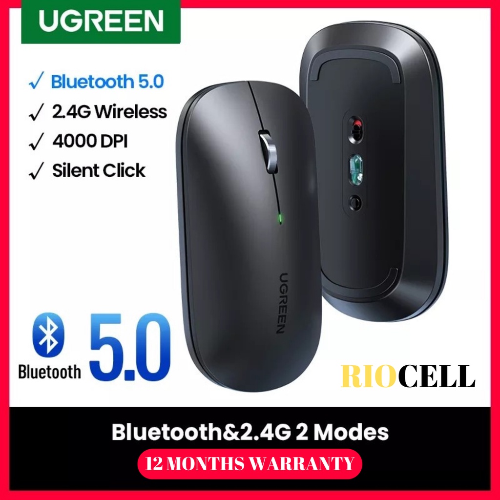 UGREEN MOUSE Bluetooth wireless &amp; 2.4Ghz Silent Click 4000DPI