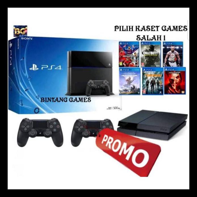 PS4 PLAYSTATION 4 PS 4 FAT SONY + HDD 500GB FULLSET - 500GB 1 STK BERKUALITAS|TERJAMIN