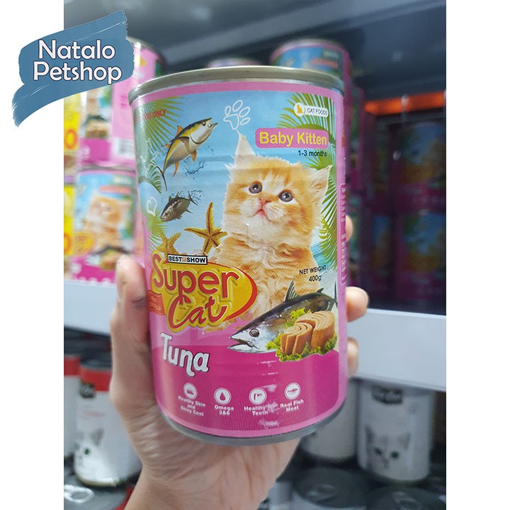 Supercat Cat Food BABY KITTEN 400Gr - Makanan Kaleng Kucing super cat