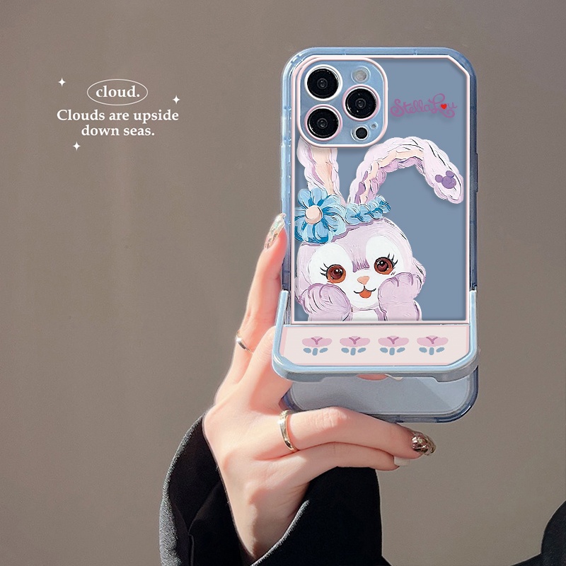 Soft Case Bahan Silikon Motif Kelinci Tahan Banting Untuk IPhone 13 12 11 Pro Max X XR XS 7 8 Plus 6 6S SE 2020