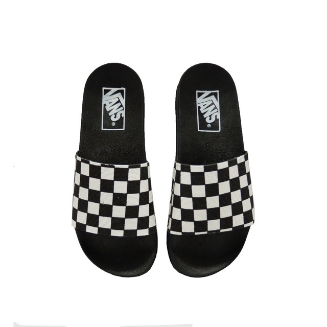 SANDAL VANS SLOP CATUR HITAM / PUTIH | UNISEX CWE CWO