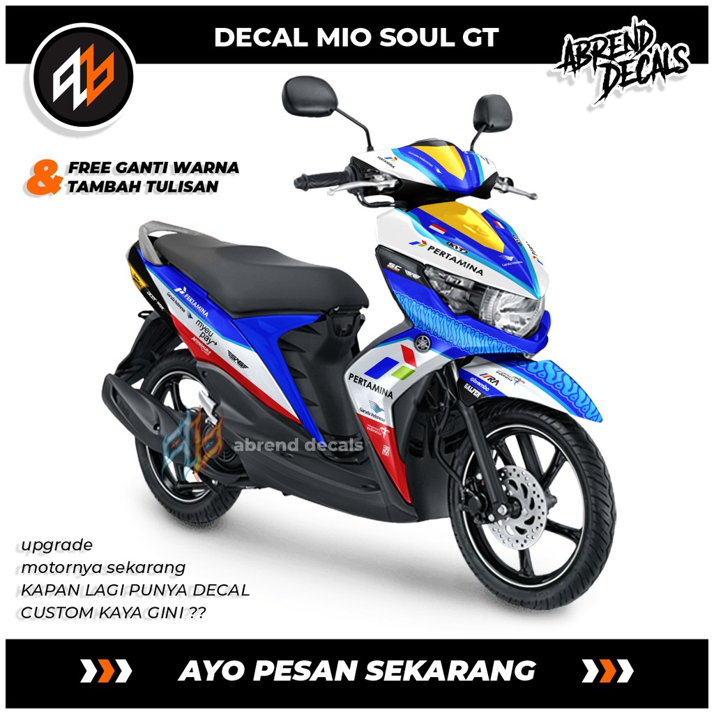 DECAL FULLBODY MIO SOUL GT MANDALIKA / STICKER MOTOR / STIKER VARIASI MIO SOUL GT / MIO SOUL GT 2013