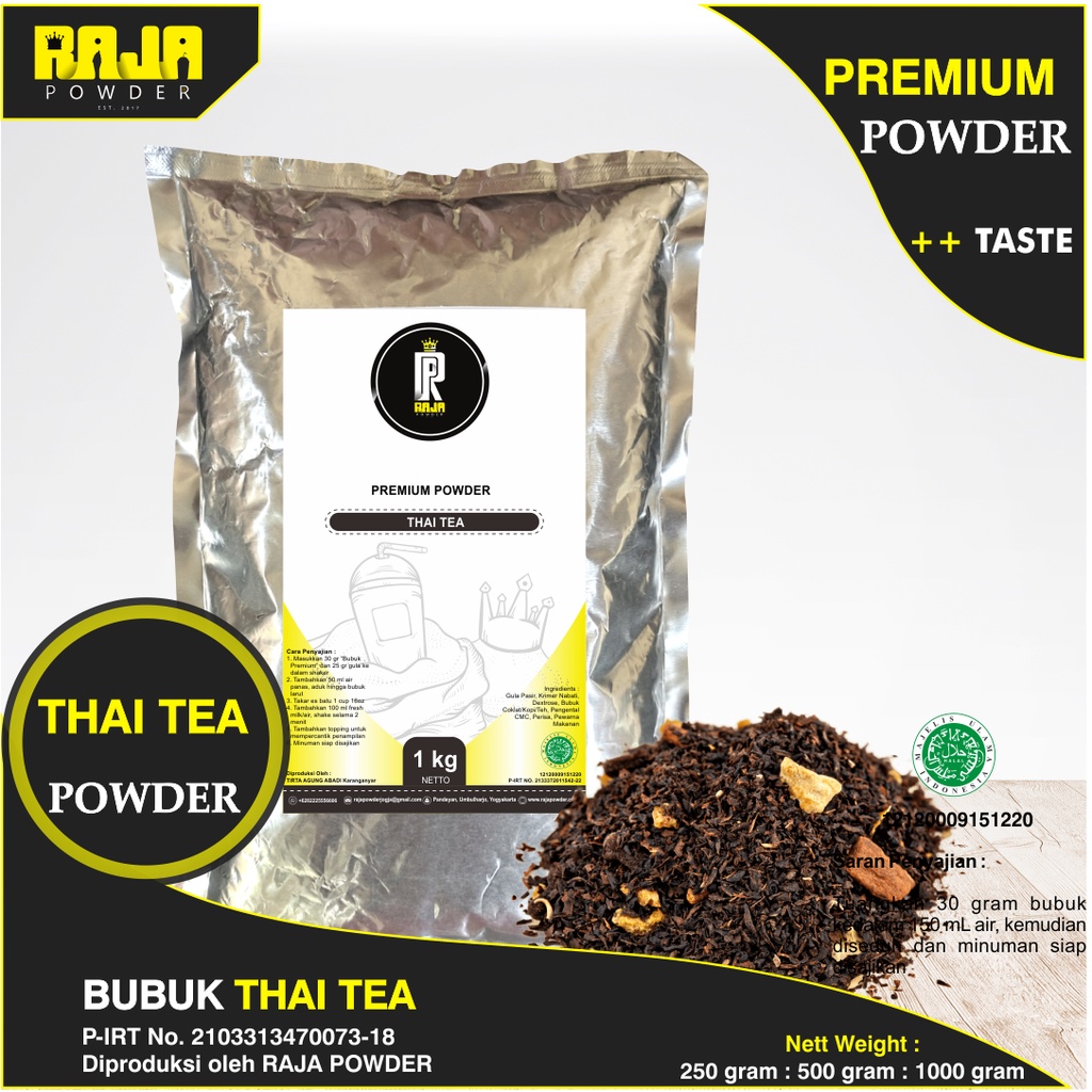 Jual Bubuk Thai Tea Bubuk Minuman Thai Tea Powder Kg Gram Premium Shopee Indonesia