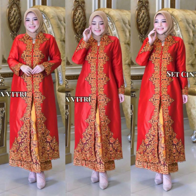 SET ROK CINTA VITRI / KEBAYA MODERN / KEBAYA PESTA / OUTFIT BAJU PESTA / PJ