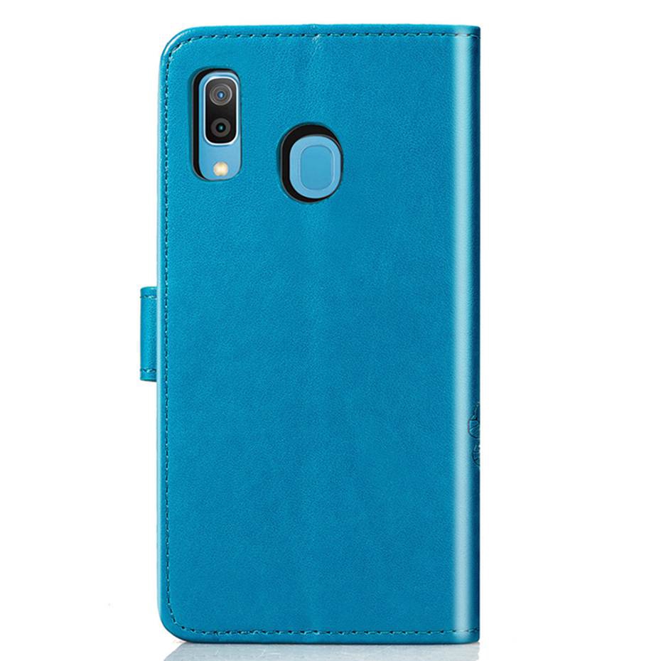 Flip Case Dompet Bahan Kulit Dengan Holder Kartu Untuk Samsung Galaxy A30 Sm-A305F A30