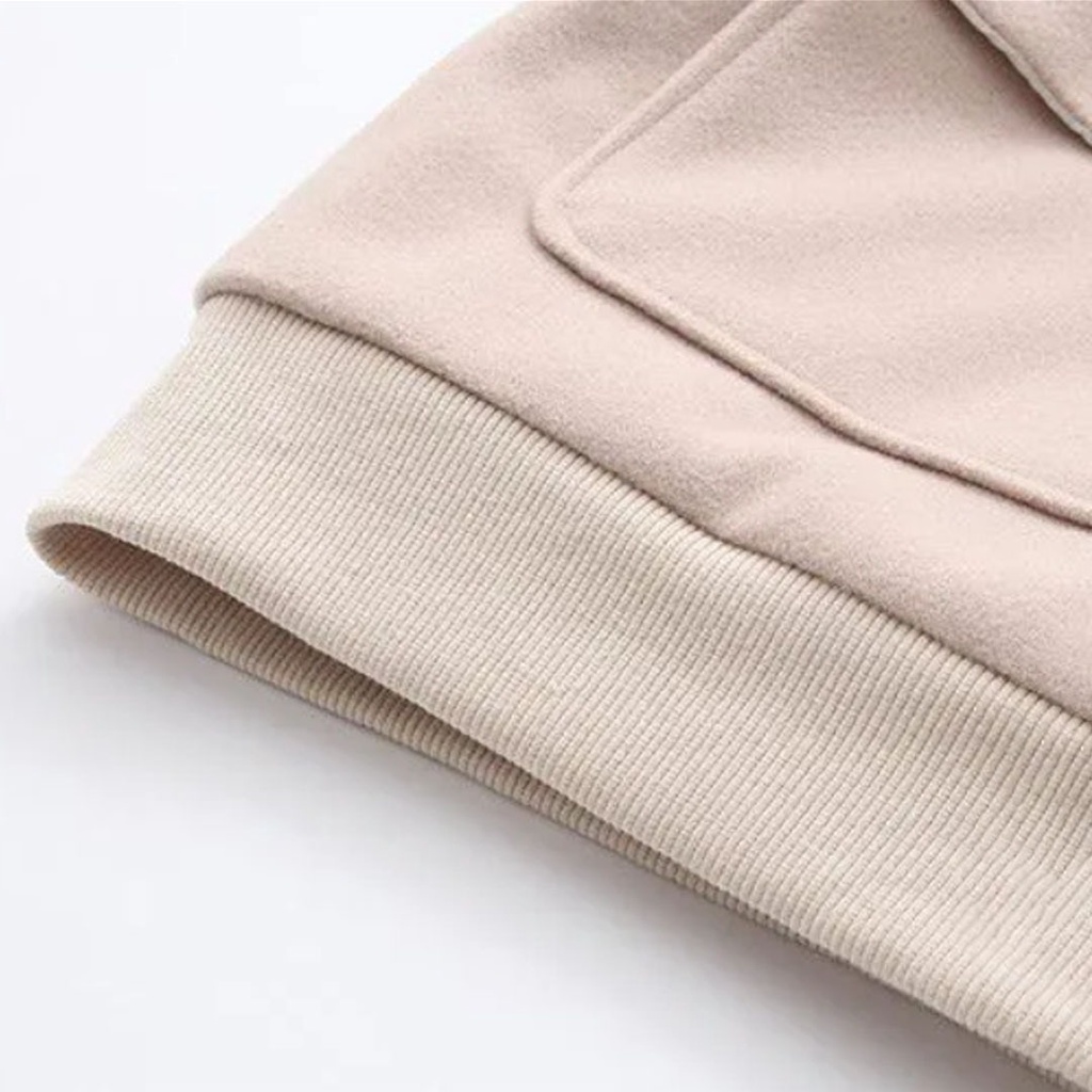 Vallina Outfit - Two Tone Bear Varsity Jacket Jaket Baseball Wanita Korean Style-6