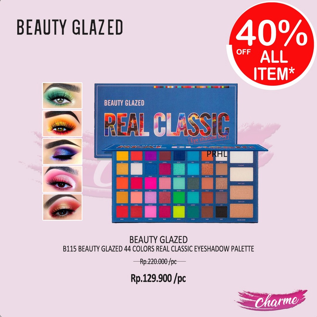 (READY &amp; ORI) Beauty Glazed 44 Colors Real Classic Eyeshadow Pallete B115 B 115