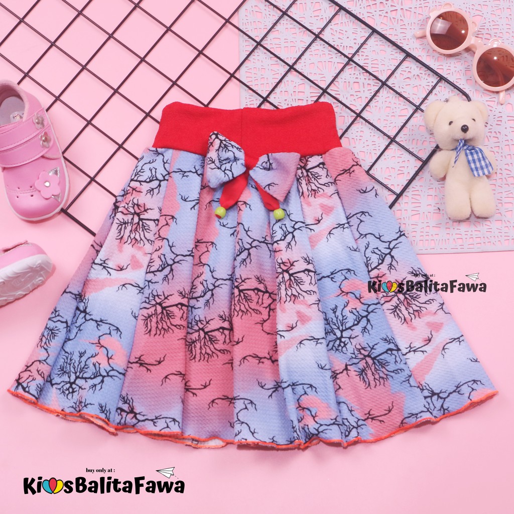 Rok Cassie uk 1-4 Tahun / Rok Anak Perempuan Murah Skirt Pendek Polos  Pakaian Fashion Import