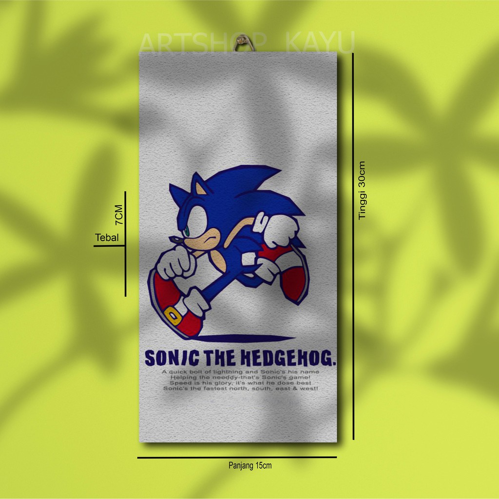 SONIC Hiasan dinding Hiasan Kamar Poster Kayu Pajangan Rumah/ dekorasi dinding / Walldecor