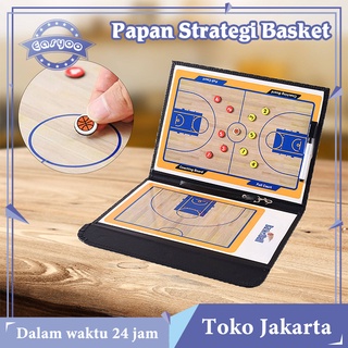 Papan Strategi Basket Magnet Pelatih Basket Papan Taktik Folding Basketball Strategy Clipboard Training