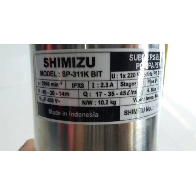 Pompa Submersible Shimizu Sp 311 K (Kabel) Bit Pompa Celup Ningsihstore1