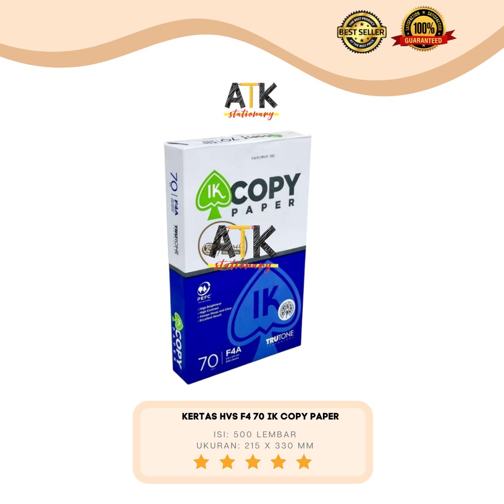 

Kertas HVS f4 70 IK Copy Paper atk